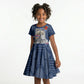 Eswatini Somhlolo Day Kid Short Sleeve Dress Swazi Flag Stamp Traditional Dancer African Heritage Graphic