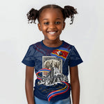 Eswatini Somhlolo Day Kid T shirt Swazi Flag Stamp Traditional Dancer African Heritage Graphic