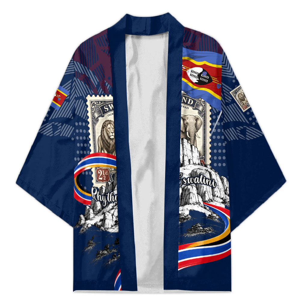 Eswatini Somhlolo Day Kimono Swazi Flag Stamp Traditional Dancer African Heritage Graphic
