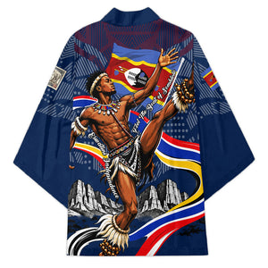 Eswatini Somhlolo Day Kimono Swazi Flag Stamp Traditional Dancer African Heritage Graphic