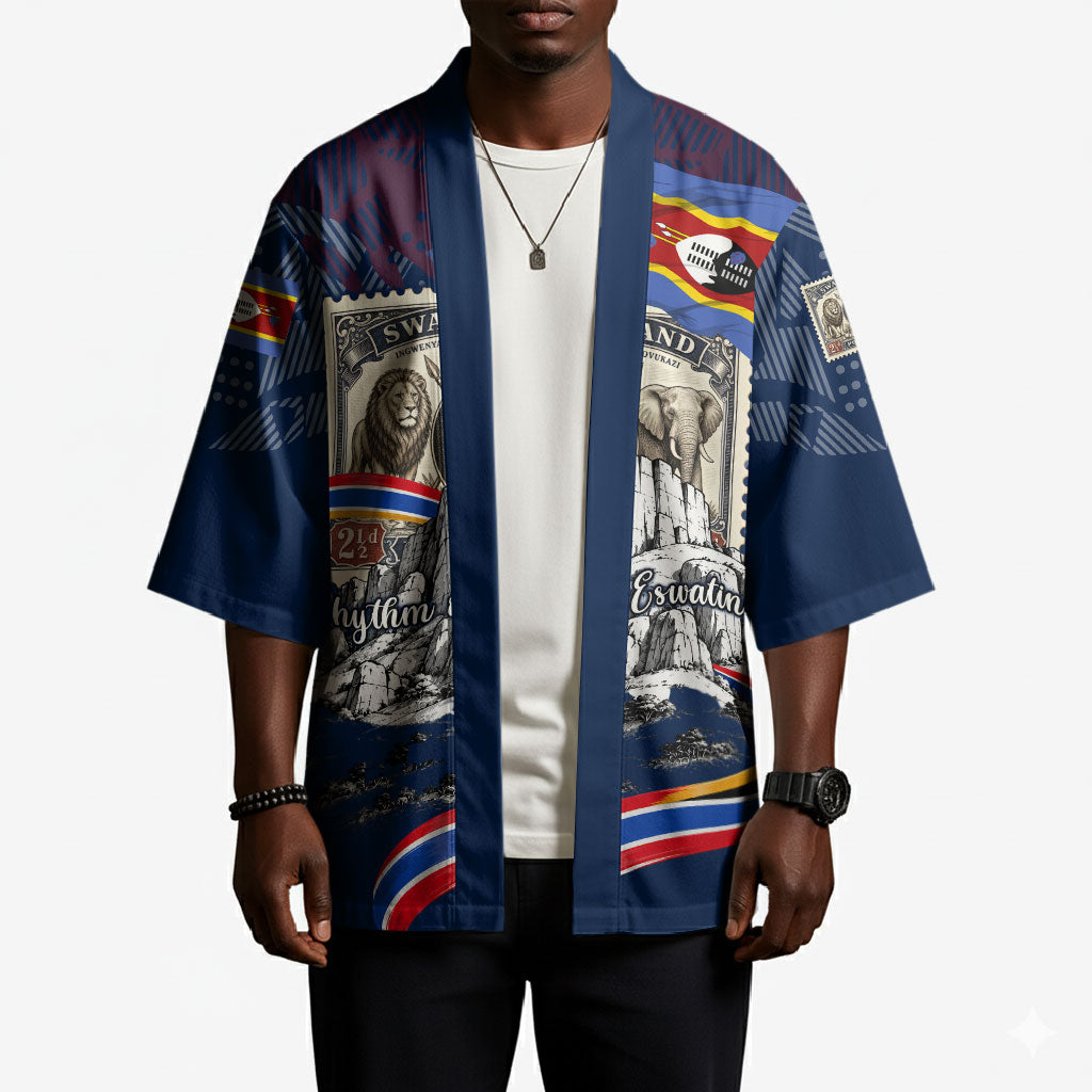 Eswatini Somhlolo Day Kimono Swazi Flag Stamp Traditional Dancer African Heritage Graphic