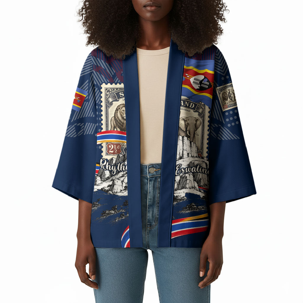 Eswatini Somhlolo Day Kimono Swazi Flag Stamp Traditional Dancer African Heritage Graphic