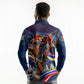 Eswatini Somhlolo Day Long Sleeve Polo Shirt Swazi Flag Stamp Traditional Dancer African Heritage Graphic