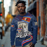 Eswatini Somhlolo Day Long Sleeve Shirt Swazi Flag Stamp Traditional Dancer African Heritage Graphic