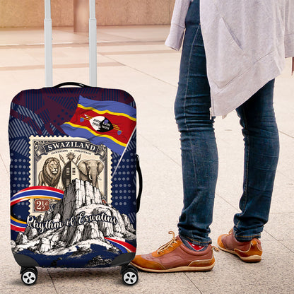 Eswatini Somhlolo Day Luggage Cover Swazi Flag Stamp Traditional Dancer African Heritage Graphic