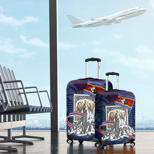 Eswatini Somhlolo Day Luggage Cover Swazi Flag Stamp Traditional Dancer African Heritage Graphic