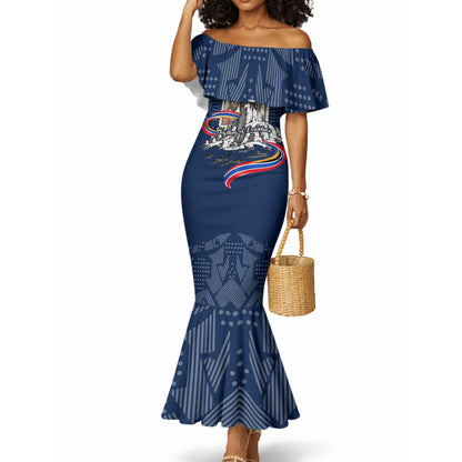 Eswatini Somhlolo Day Mermaid Dress Swazi Flag Stamp Traditional Dancer African Heritage Graphic