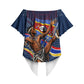 Eswatini Somhlolo Day Off Shoulder Wrap Waist Top Swazi Flag Stamp Traditional Dancer African Heritage Graphic