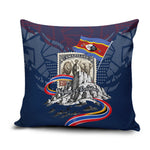 Eswatini Somhlolo Day Pillow Cover Swazi Flag Stamp Traditional Dancer African Heritage Graphic