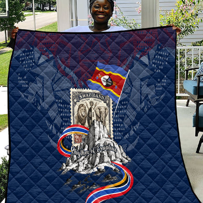Eswatini Somhlolo Day Quilt Swazi Flag Stamp Traditional Dancer African Heritage Graphic