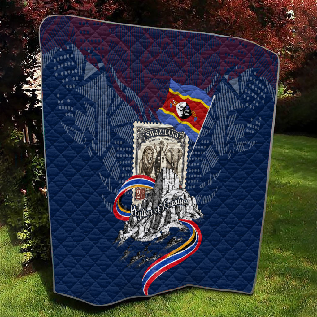 Eswatini Somhlolo Day Quilt Swazi Flag Stamp Traditional Dancer African Heritage Graphic