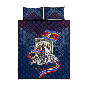Eswatini Somhlolo Day Quilt Bed Set Swazi Flag Stamp Traditional Dancer African Heritage Graphic