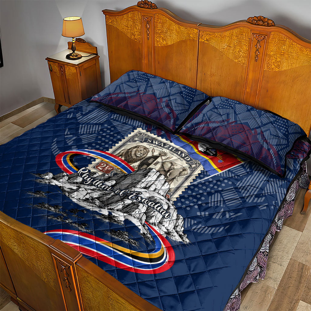Eswatini Somhlolo Day Quilt Bed Set Swazi Flag Stamp Traditional Dancer African Heritage Graphic