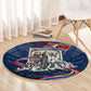 Eswatini Somhlolo Day Round Carpet Swazi Flag Stamp Traditional Dancer African Heritage Graphic