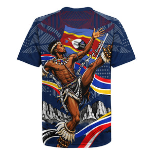 Eswatini Somhlolo Day Rugby Jersey Swazi Flag Stamp Traditional Dancer African Heritage Graphic