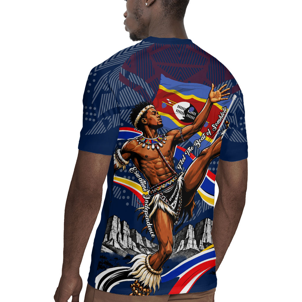 Eswatini Somhlolo Day Rugby Jersey Swazi Flag Stamp Traditional Dancer African Heritage Graphic