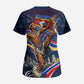 Eswatini Somhlolo Day Scrub Top Swazi Flag Stamp Traditional Dancer African Heritage Graphic