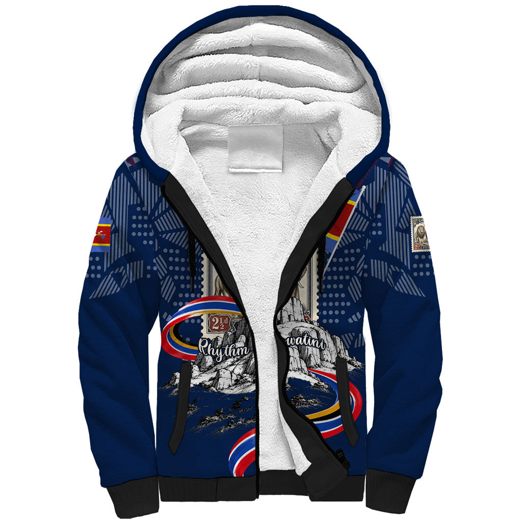 Eswatini Somhlolo Day Sherpa Hoodie Swazi Flag Stamp Traditional Dancer African Heritage Graphic