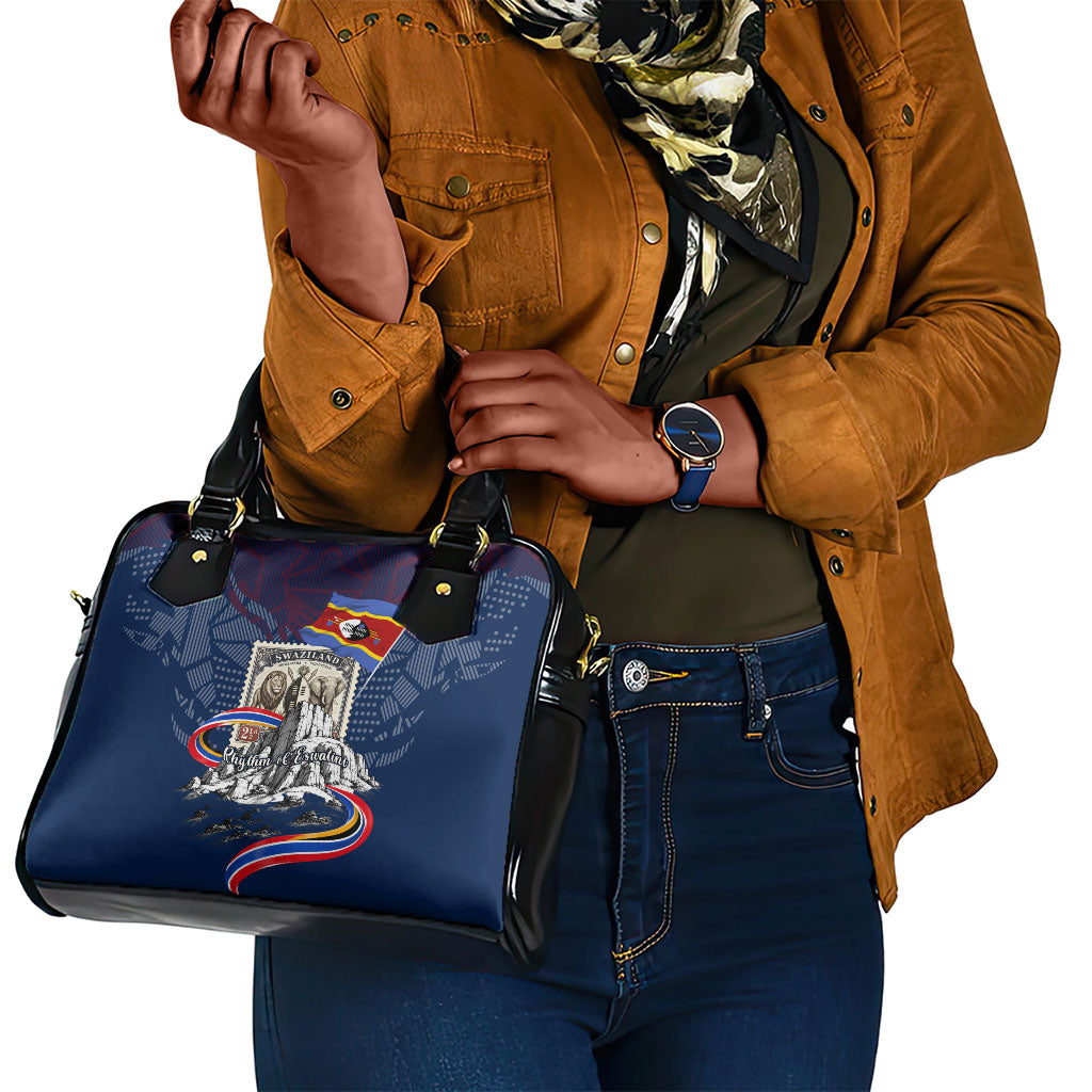Eswatini Somhlolo Day Shoulder Handbag Swazi Flag Stamp Traditional Dancer African Heritage Graphic