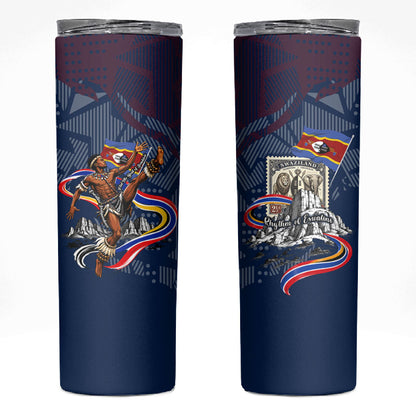Eswatini Somhlolo Day Skinny Tumbler Swazi Flag Stamp Traditional Dancer African Heritage Graphic