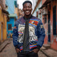 Eswatini Somhlolo Day Sleeve Zip Bomber Jacket Swazi Flag Stamp Traditional Dancer African Heritage Graphic