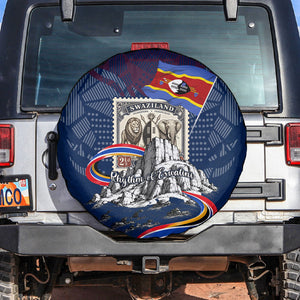 Eswatini Somhlolo Day Spare Tire Cover Swazi Flag Stamp Traditional Dancer African Heritage Graphic