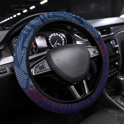 Eswatini Somhlolo Day Steering Wheel Cover Swazi Flag Stamp Traditional Dancer African Heritage Graphic