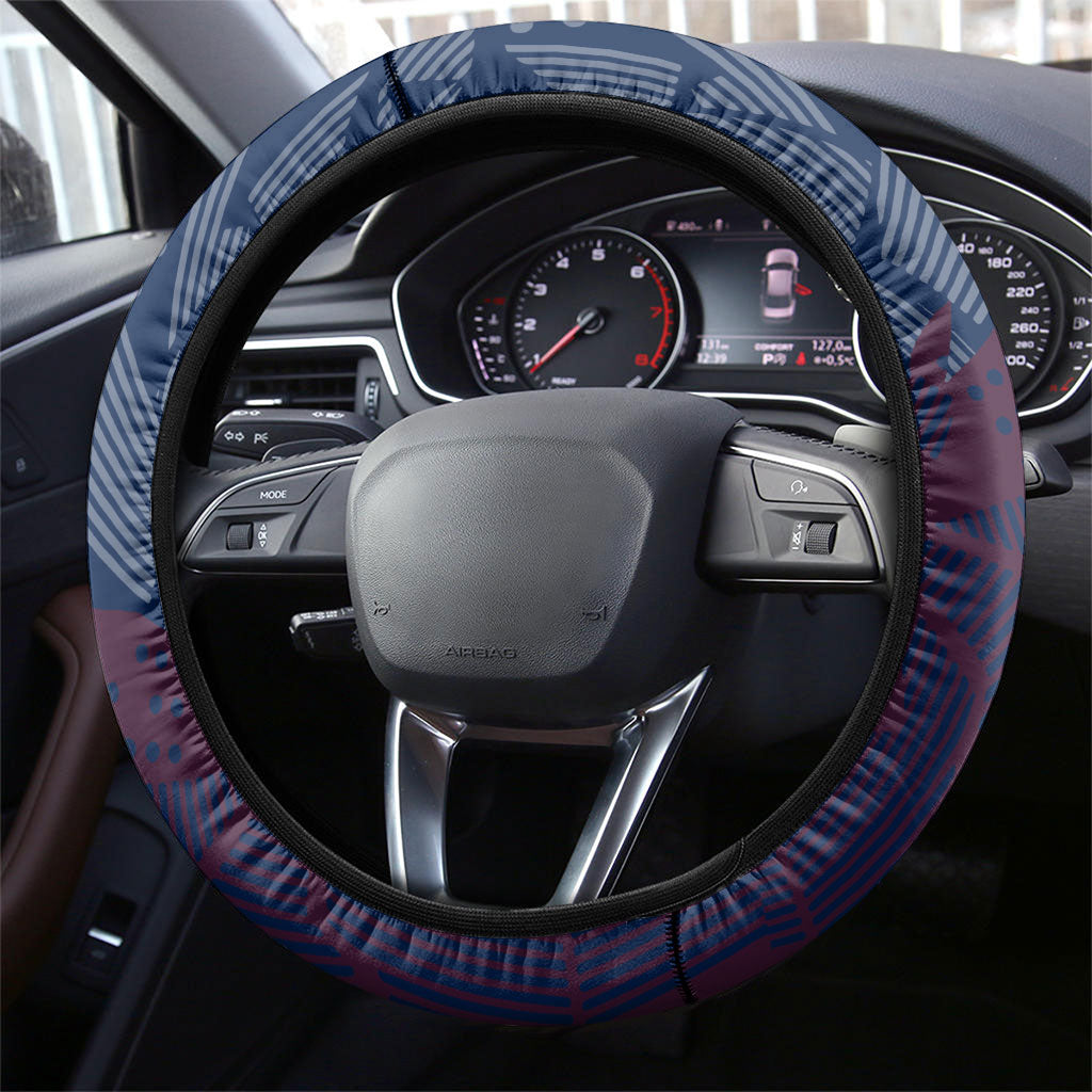 Eswatini Somhlolo Day Steering Wheel Cover Swazi Flag Stamp Traditional Dancer African Heritage Graphic