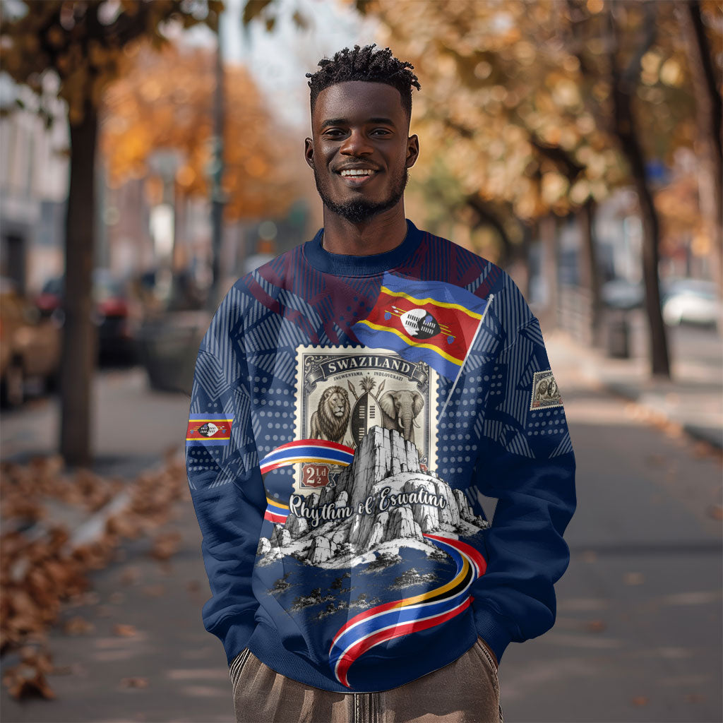 Eswatini Somhlolo Day Sweatshirt Swazi Flag Stamp Traditional Dancer African Heritage Graphic