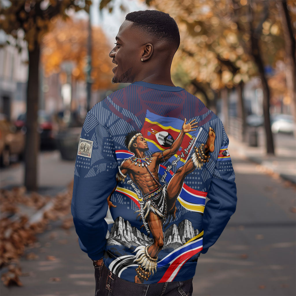 Eswatini Somhlolo Day Sweatshirt Swazi Flag Stamp Traditional Dancer African Heritage Graphic