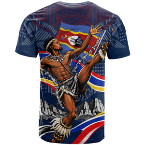 Eswatini Somhlolo Day T shirt Swazi Flag Stamp Traditional Dancer African Heritage Graphic