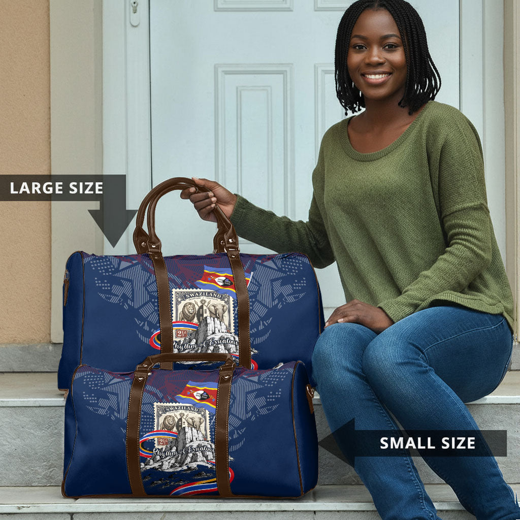 Eswatini Somhlolo Day Travel Bag Swazi Flag Stamp Traditional Dancer African Heritage Graphic