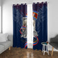 Eswatini Somhlolo Day Window Curtain Swazi Flag Stamp Traditional Dancer African Heritage Graphic