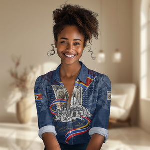 Eswatini Somhlolo Day Women Casual Shirt Swazi Flag Stamp Traditional Dancer African Heritage Graphic