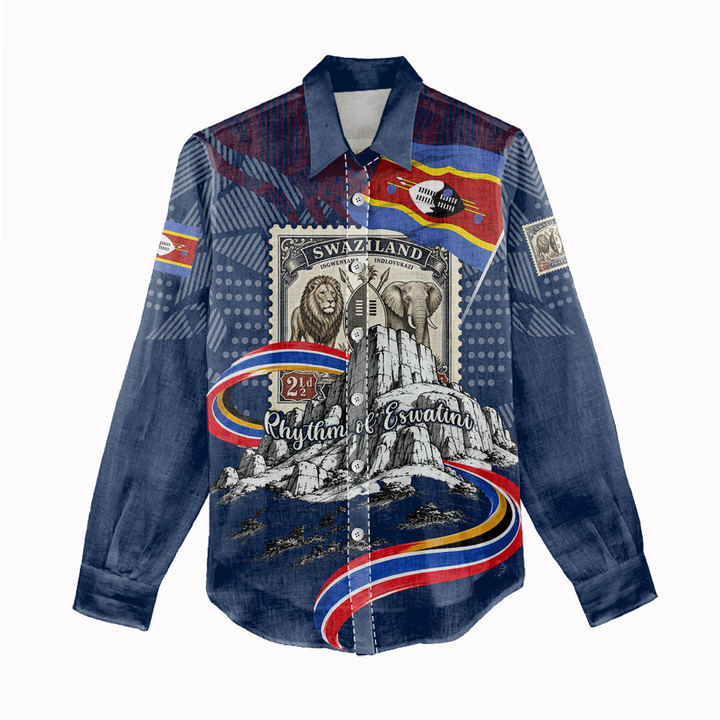 Eswatini Somhlolo Day Women Casual Shirt Swazi Flag Stamp Traditional Dancer African Heritage Graphic