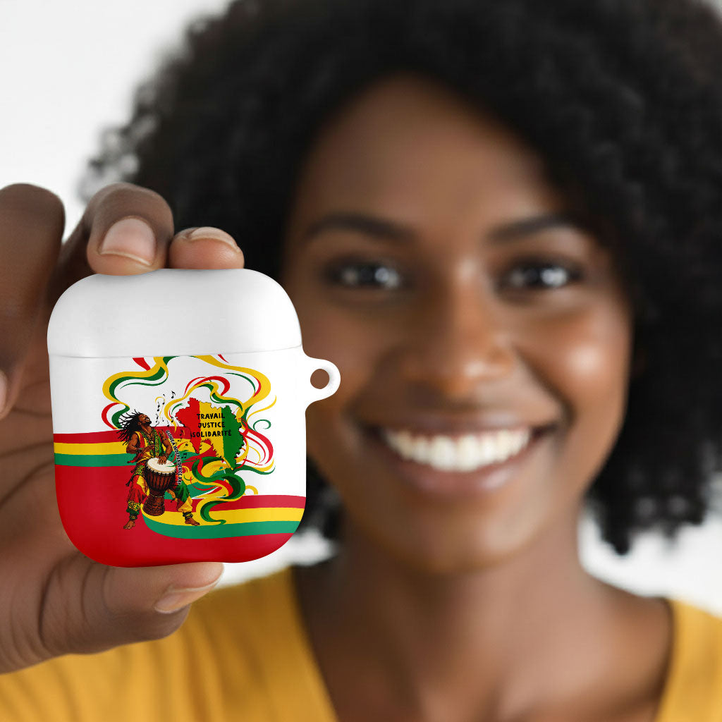 Guinea Independence Day Conakry AirPods Case African Flag Djembe Drum Freedom