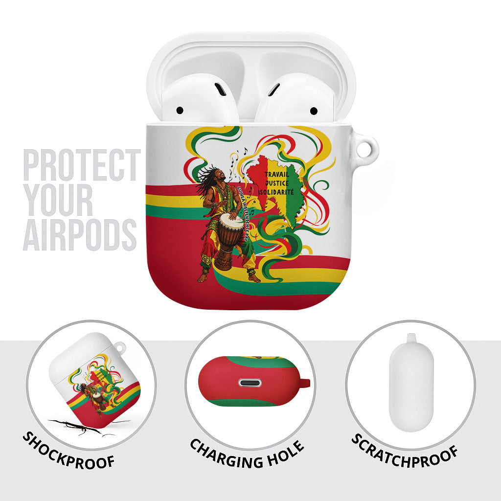 Guinea Independence Day Conakry AirPods Case African Flag Djembe Drum Freedom