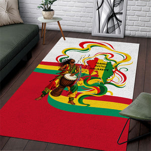 Guinea Independence Day Conakry Area Rug African Flag Djembe Drum Freedom
