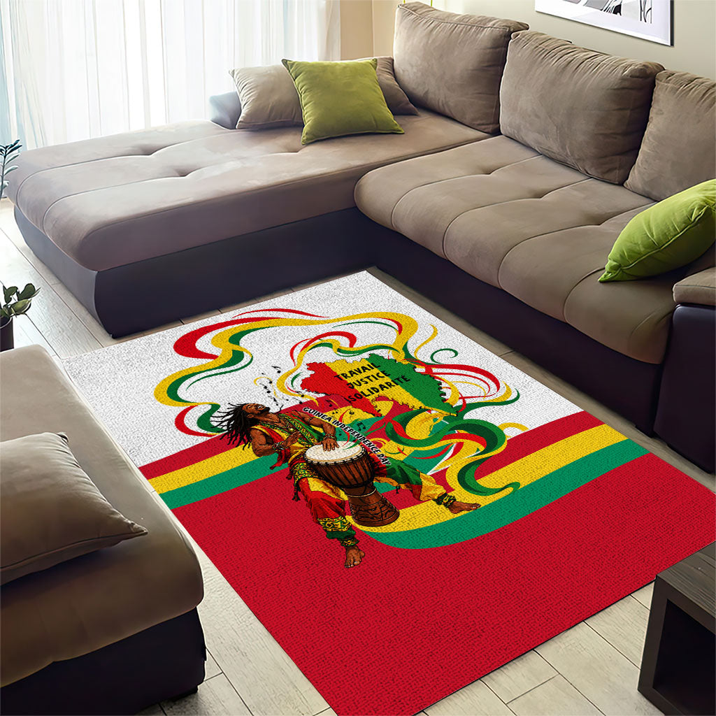 Guinea Independence Day Conakry Area Rug African Flag Djembe Drum Freedom