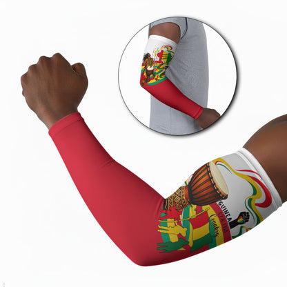 Guinea Independence Day Conakry Arm Sleeves African Flag Djembe Drum Freedom