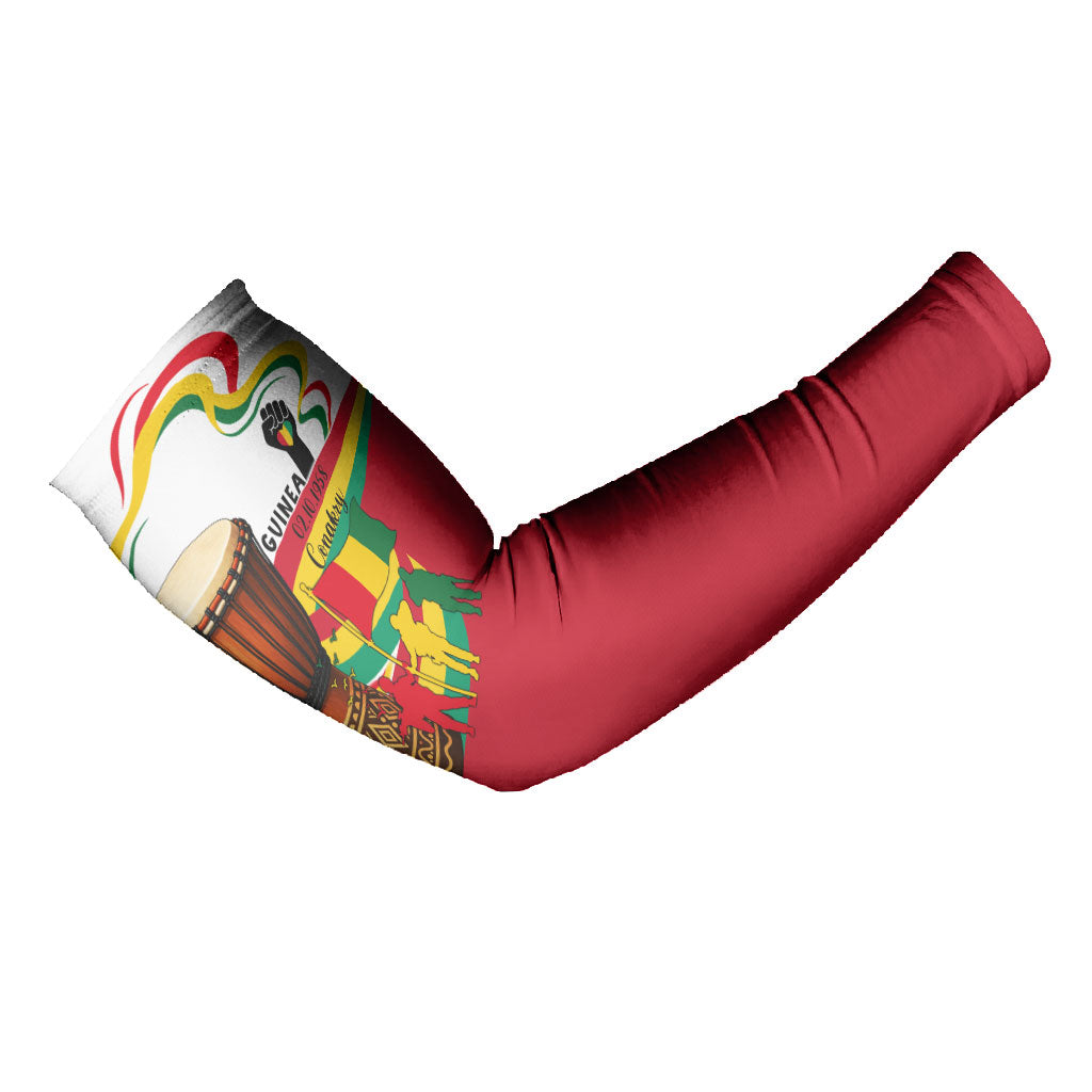 Guinea Independence Day Conakry Arm Sleeves African Flag Djembe Drum Freedom
