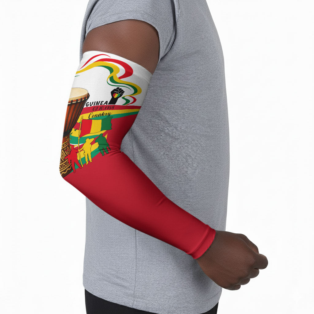 Guinea Independence Day Conakry Arm Sleeves African Flag Djembe Drum Freedom