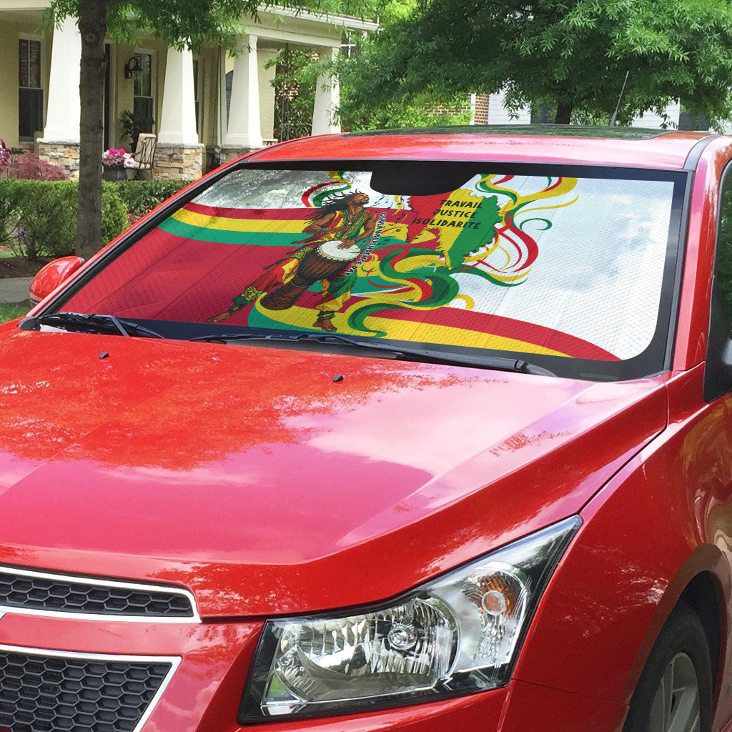 Guinea Independence Day Conakry Auto Sun Shade African Flag Djembe Drum Freedom