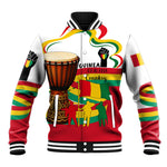 Guinea Independence Day Conakry Baseball Jacket African Flag Djembe Drum Freedom