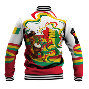 Guinea Independence Day Conakry Baseball Jacket African Flag Djembe Drum Freedom