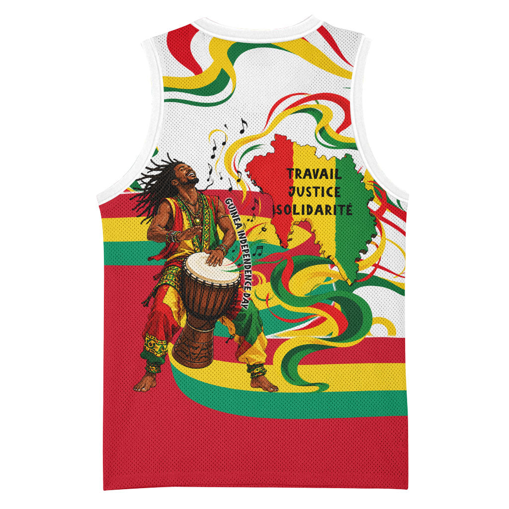 Guinea Independence Day Conakry Basketball Jersey African Flag Djembe Drum Freedom