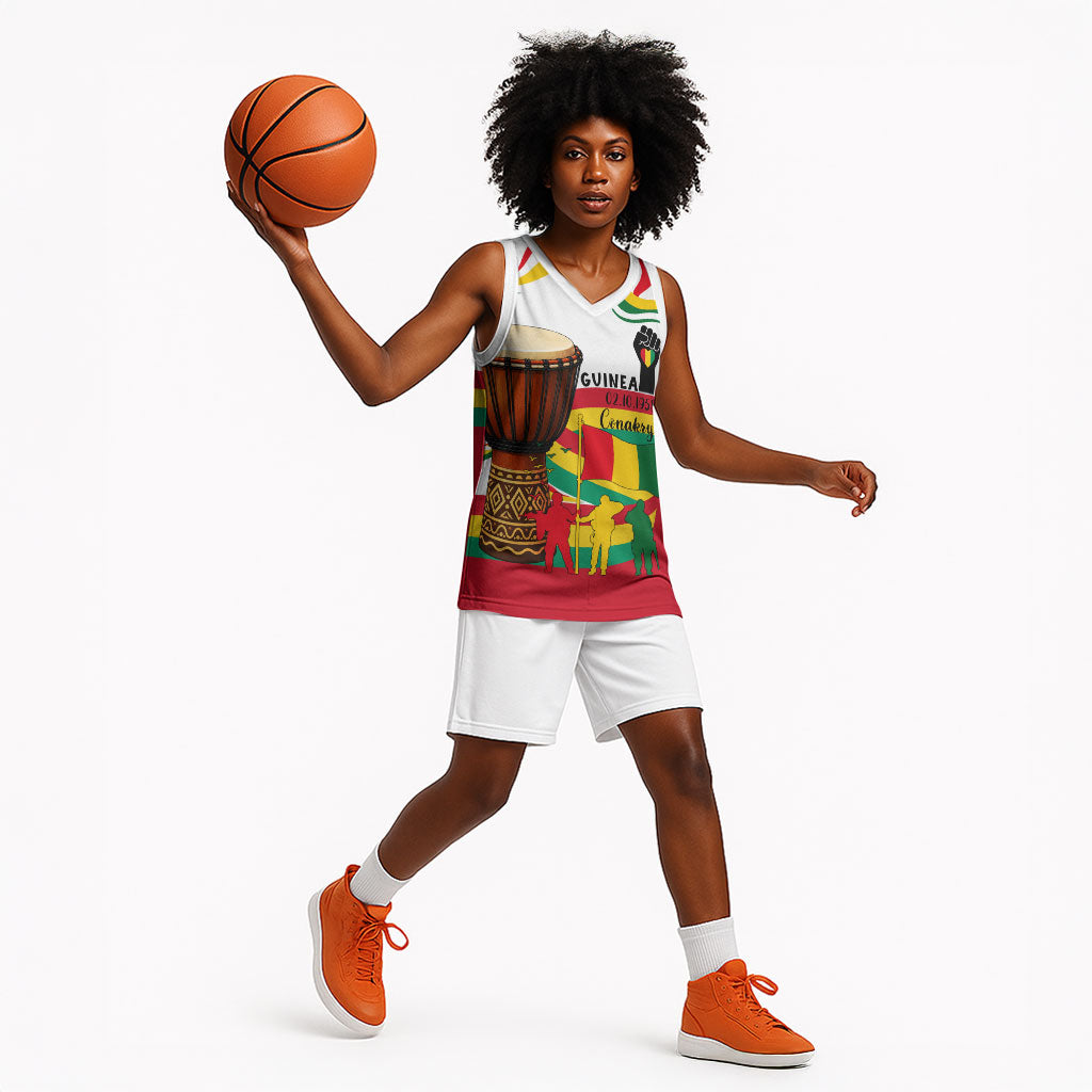 Guinea Independence Day Conakry Basketball Jersey African Flag Djembe Drum Freedom