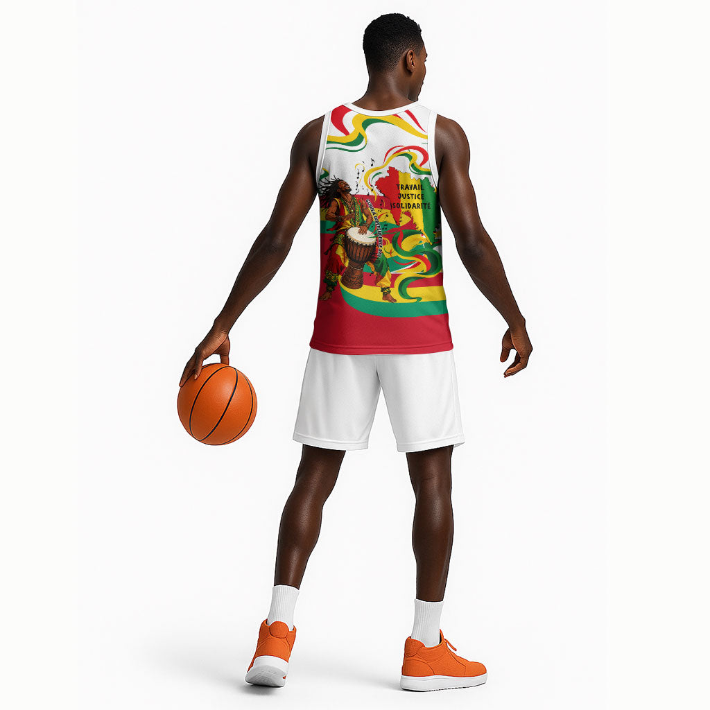 Guinea Independence Day Conakry Basketball Jersey African Flag Djembe Drum Freedom