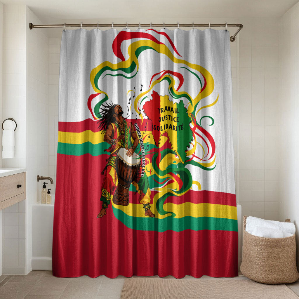 Guinea Independence Day Conakry Bathroom Set African Flag Djembe Drum Freedom