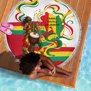 Guinea Independence Day Conakry Beach Blanket African Flag Djembe Drum Freedom